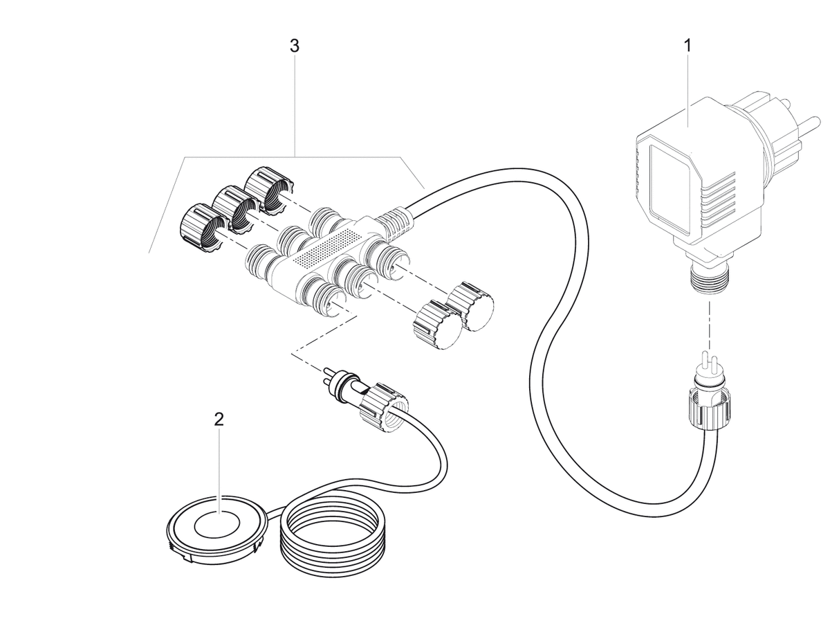 Adapter male H05RN-F2x0,75/female 6x2,3