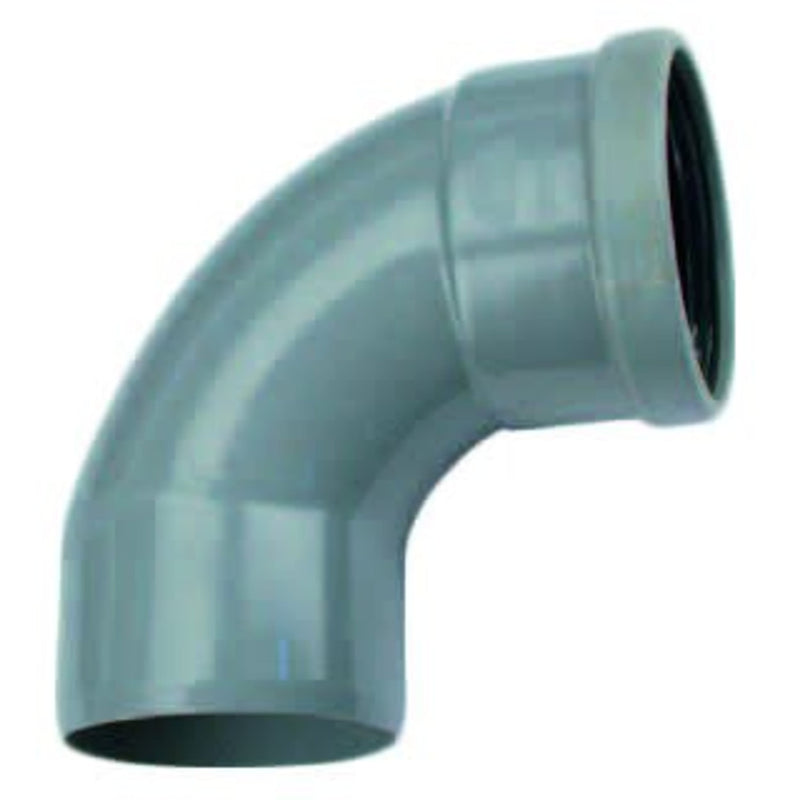Wavin PVC Bocht 88 graden 110 mm - Manchet mof x spie, PVC Hulpstuk bij Vijvercentrum