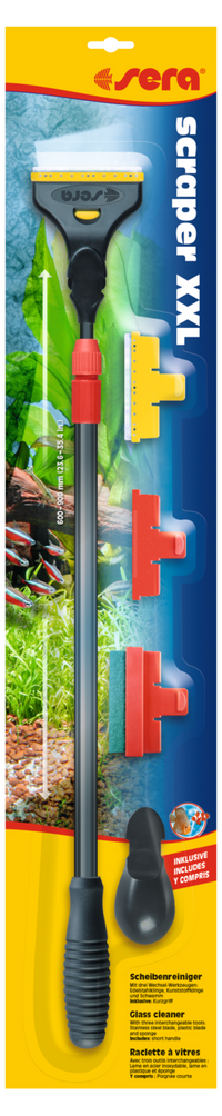 Sera Scraper XXL - Telescopische algenreiniger met 3 opzetstukken voor glas en acryl, miniatuur 2