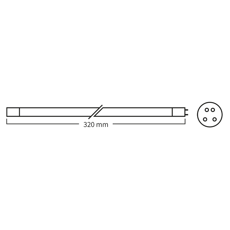 Filtreau 16 Watt - T5 - Witte fitting - lengte 320mm - UVC ECO Vervangingslamp - afbeelding 2
