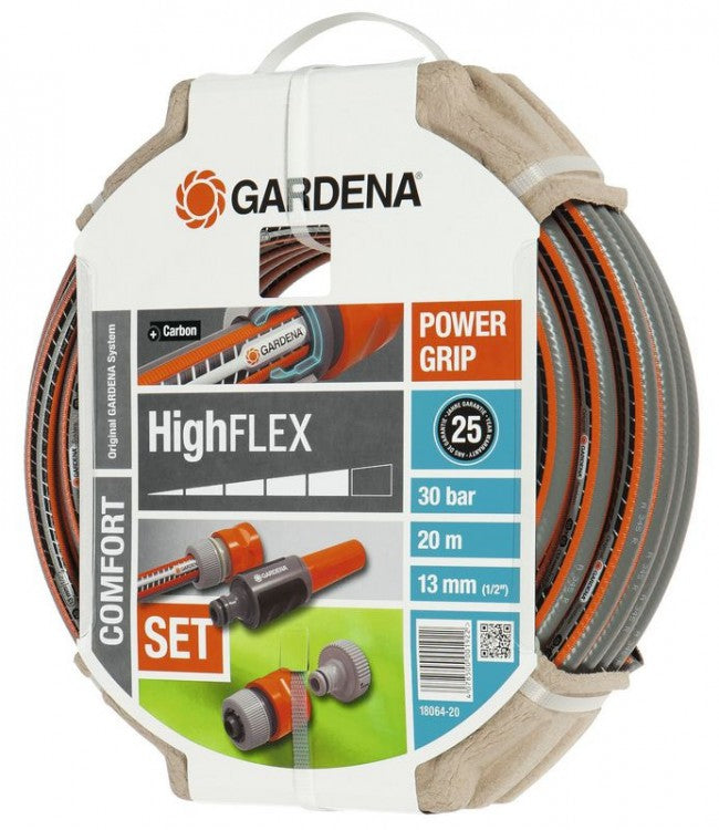 Gardena Comfort HighFlex Slang 1/2 Inch 20 Meter - Startset met Armaturen