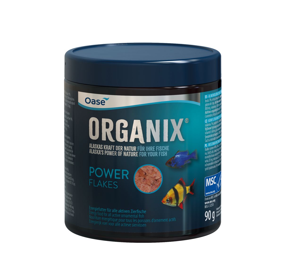 Oase ORGANIX Power Flakes 550ml - Eiwitrijk visvoer vlokken voor actieve vissen