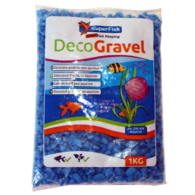 Superfish Deco Grind Neon Blauw 1kg - productfoto, Aquarium Decoratie bij Vijvercentrum