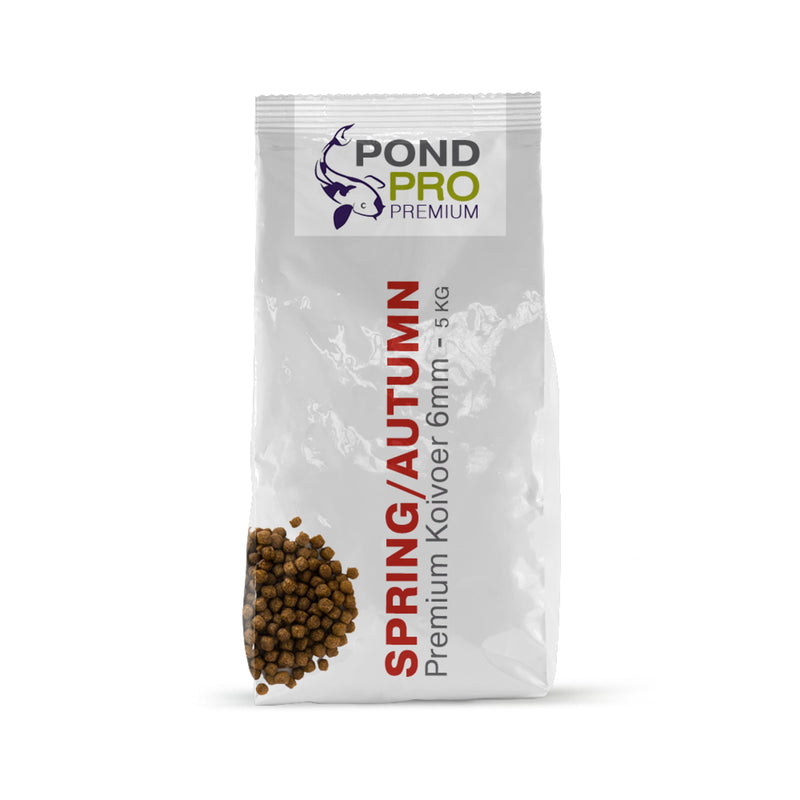 Pond Pro Premium Spring Autumn 6 mm 5 kg - seizoensvoer voor koi, Visvoer bij Vijvercentrum