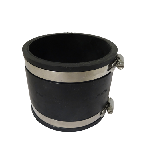 Flexibele EPDM sok/mof 110mm, PVC-hulpstuk bij Vijvercentrum