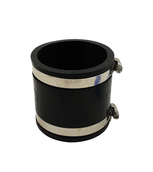 Flexibele EPDM sok/mof 90mm, PVC-hulpstuk bij Vijvercentrum