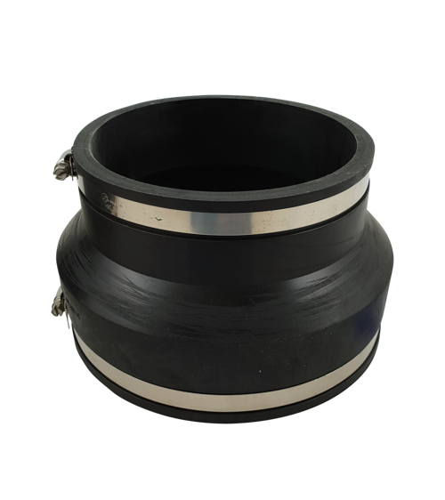 Flexibele rubber verloopsok/mof 200x160mm, PVC Hulpstuk bij Vijvercentrum