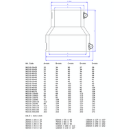 Flexibele EPDM verloopsok/mof 75x50mm, miniatuur 2