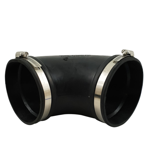 Flexibele EPDM bocht (90°) 125mm, productafbeelding bij Vijvercentrum