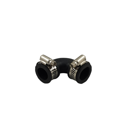 Flexibele EPDM bocht (90°) 25mm, PVC Hulpstuk bij Vijvercentrum