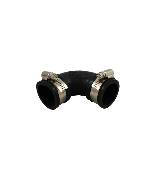 Flexibele EPDM bocht  (90°) 32mm, PVC Hulpstuk bij Vijvercentrum
