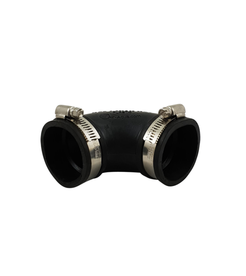 Flexibele EPDM bocht (90°) 50mm, PVC-hulpstuk bij Vijvercentrum