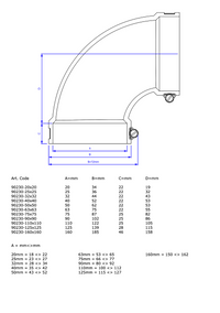 Flexibele EPDM bocht (90°) 160mm, miniatuur 2