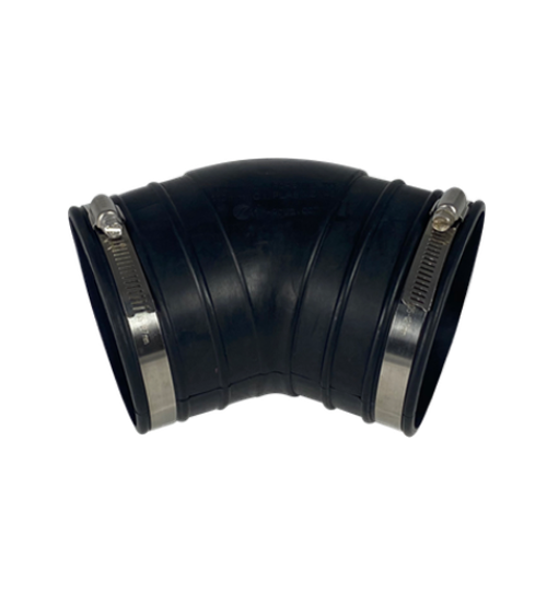 Flexibele EPDM bocht (45°) 110mm, PVC Hulpstuk bij Vijvercentrum