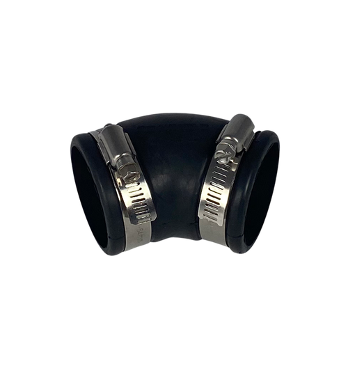 Flexibele EPDM bocht (45°) 50mm, PVC Hulpstuk bij Vijvercentrum