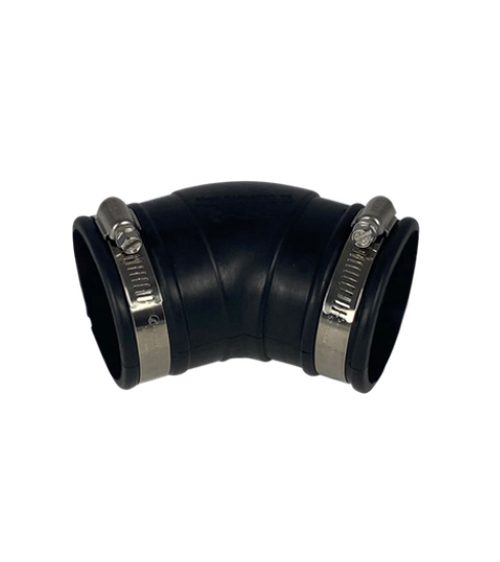 Flexibele EPDM bocht (45°) 63mm, PVC Hulpstuk bij Vijvercentrum