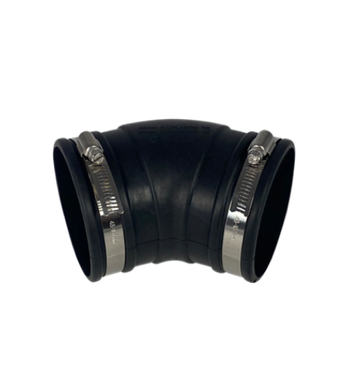 Flexibele EPDM bocht (45°) 90mm, productafbeelding bij Vijvercentrum