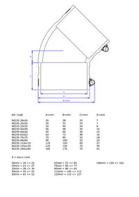 Flexibele EPDM bocht (45°) 160mm, miniatuur 2