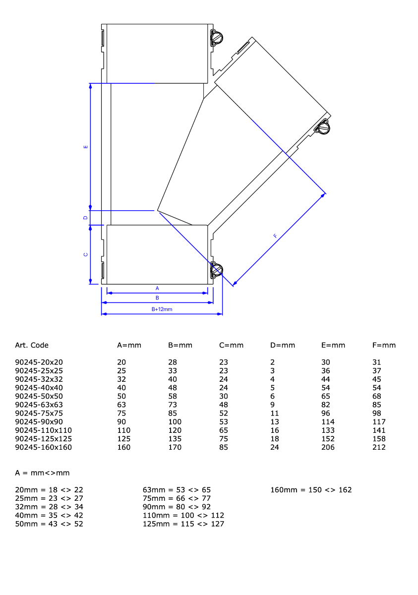 Flexibel EPDM Y-stuk 125mm