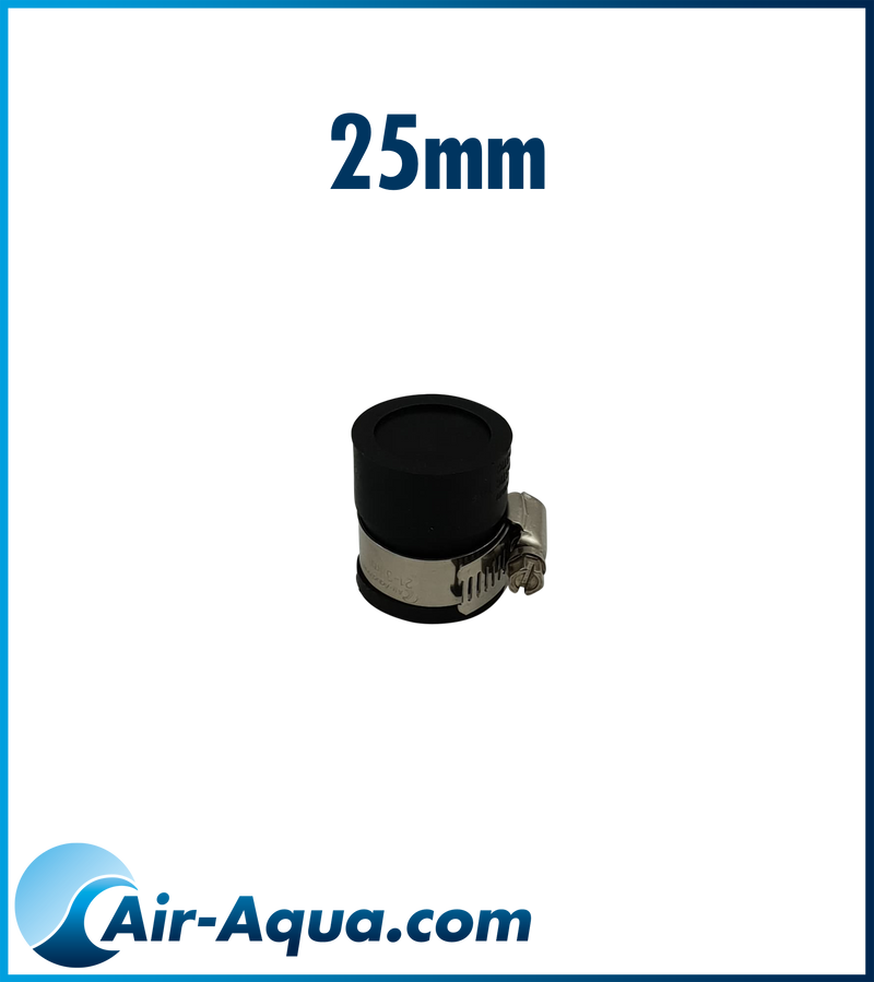 Air Aqua Flexibele Eindkap ¾'' / 25mm - Flexibele EPDM eindkap 25 mm voor lijmvrije buisafsluiting, PVC-hulpstuk bij Vijvercentrum