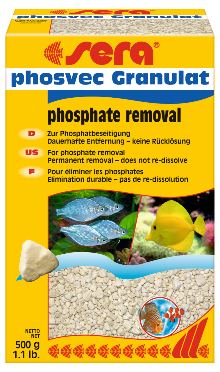 Sera phosvec Granulat 500 g - Filtermedium tegen fosfaat en algen, afbeelding 2 Filtermedium