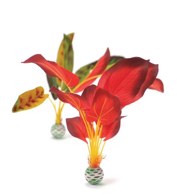 biOrb zijden planten set groot groen en rood - 2 kunstplanten voor biOrb aquaria, afbeelding 2 Aquarium Decoratie