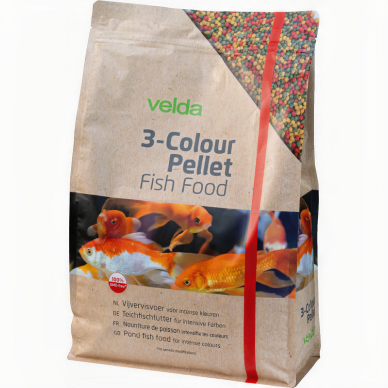 Velda 3-Colour Pellet Food 5000 ml - productfoto, Koivoer Kleur bij Vijvercentrum