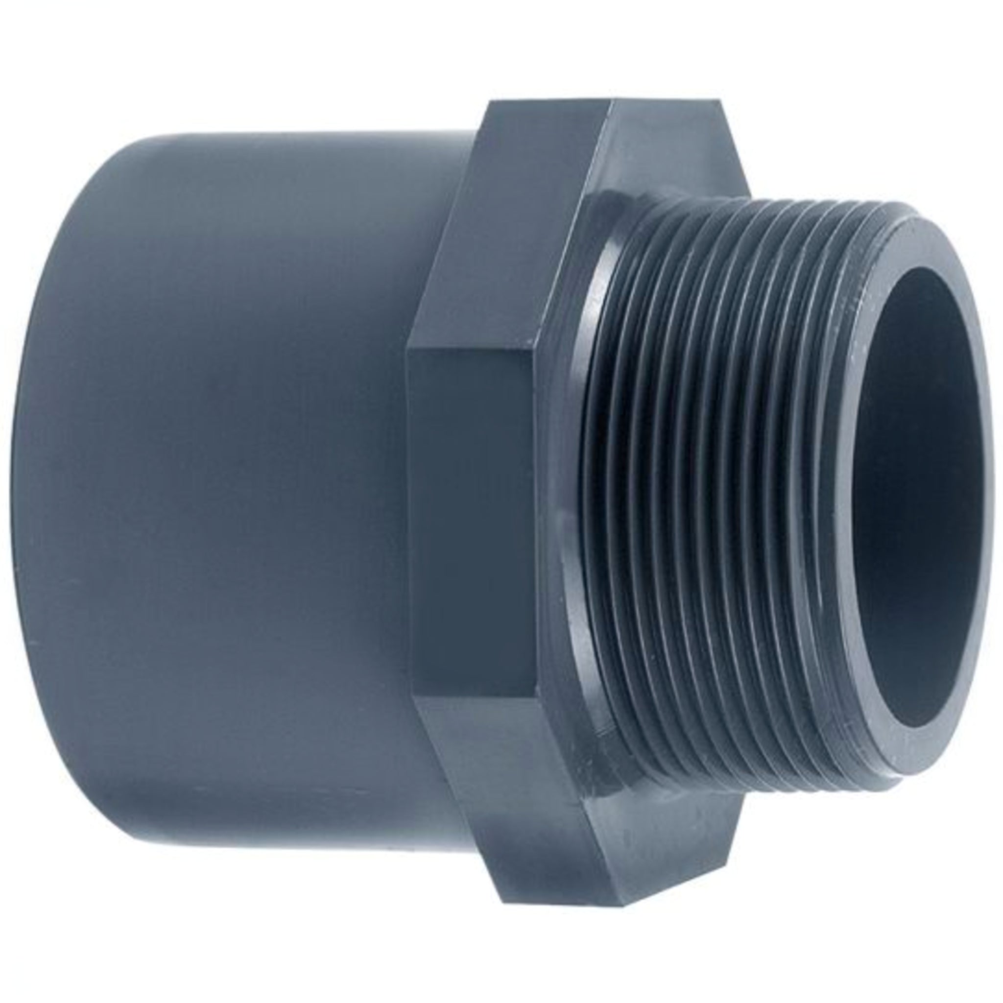 Aquaforte PVC puntstuk buitendraad 25/32 mm x 1 inch - Overgang van lijm naar schroefdraad
