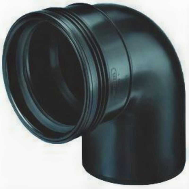 Wavin Bocht PP 88° Spie x Manchet Zwart - 40 mm, PP Fitting bij Vijvercentrum
