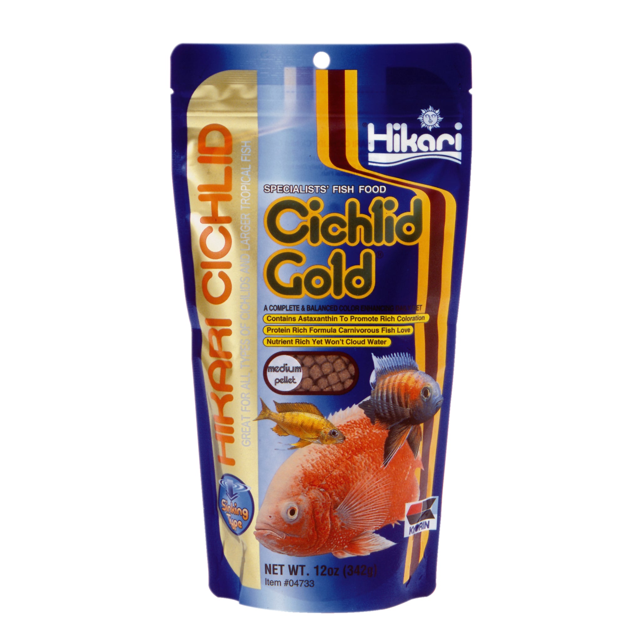 Hikari Cichlid Gold Medium 342 Gram Zinkend - productfoto