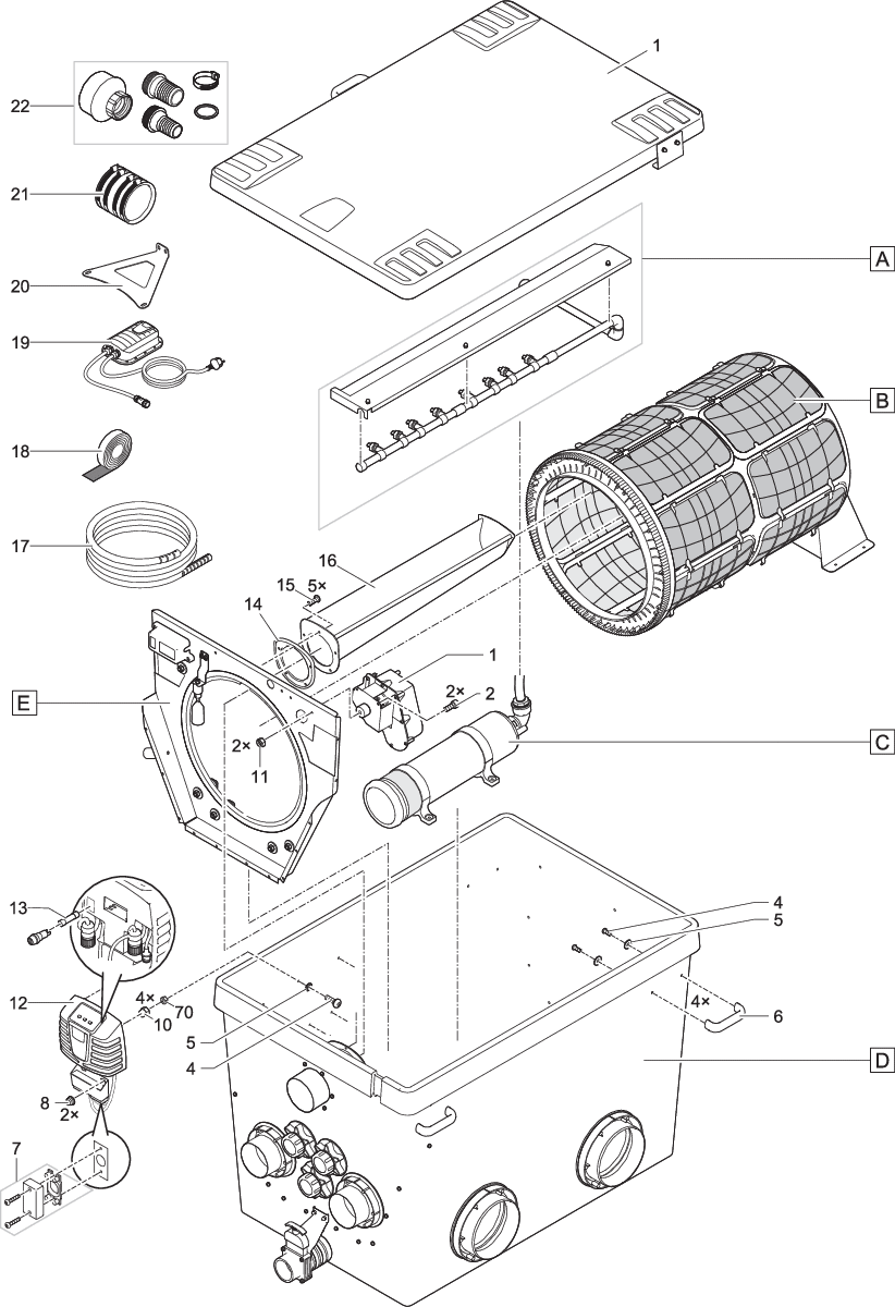 Kabelhouder trommelfilt. schroefbaar 9mm | Oase productafbeelding