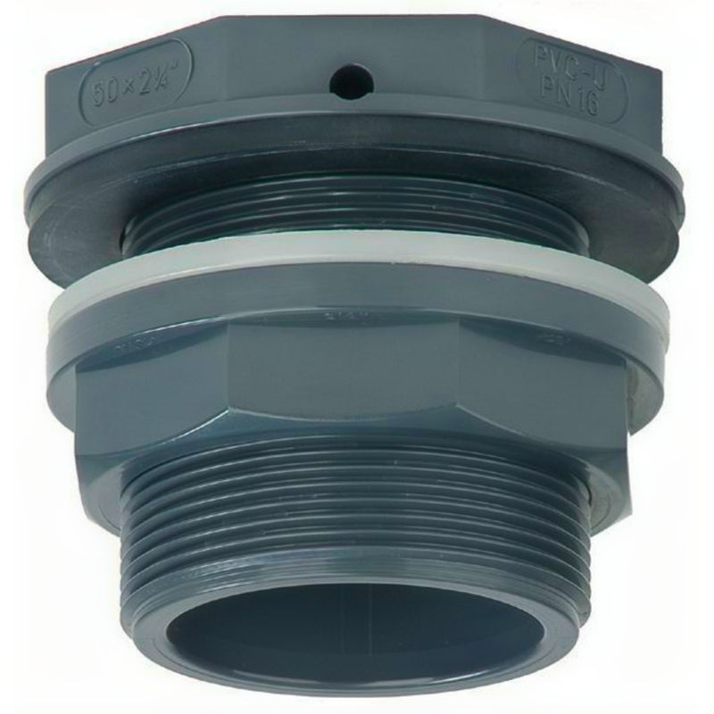 Europond Tankdoorvoer met vlakke uitlaat 20 mm - productfoto, PVC Hulpstuk bij Vijvercentrum