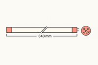 Filtreau 40 Watt - T5 - Roze fitting - lengte 843mm - UVC Long-pin Vervangingslamp - afbeelding 2, miniatuur 2