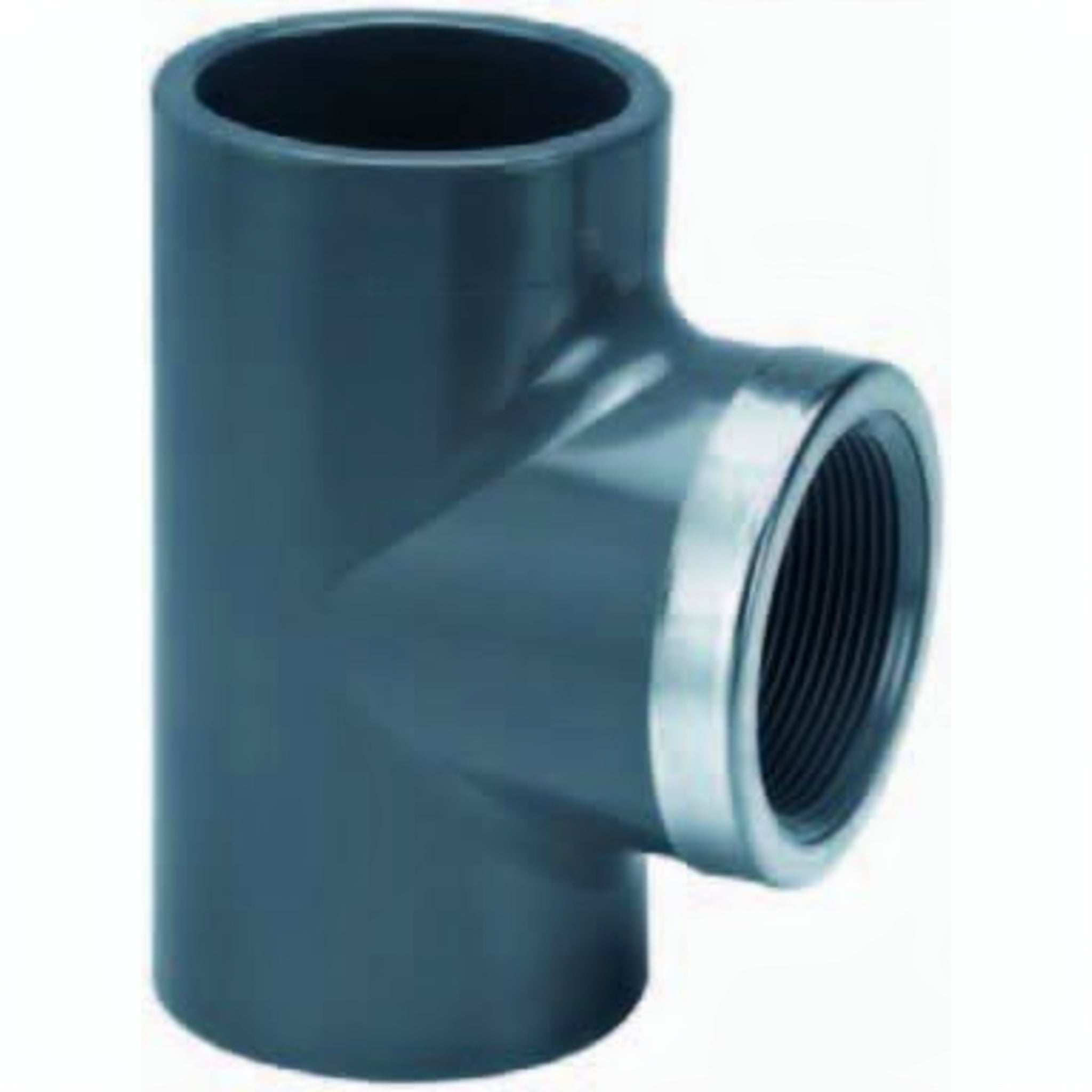 Effast T-Stuk 25 x 3/4" Lijm x Binnendraad met RVS Ring - PVC-U drukfitting PN16