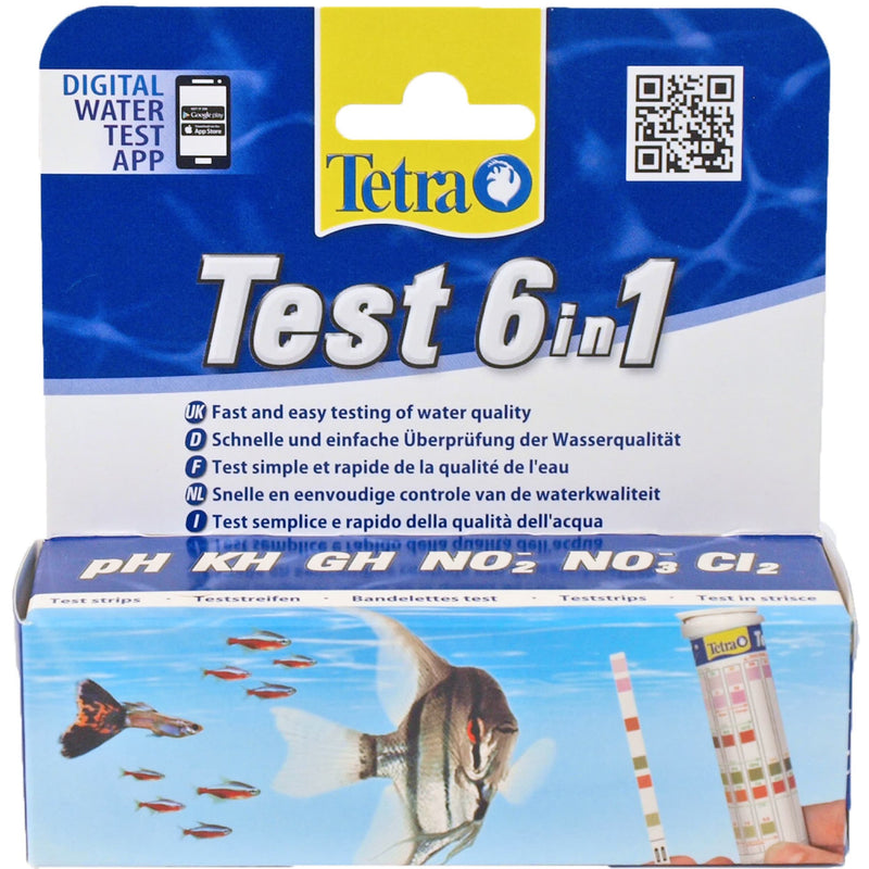 Tetra Teststrook 6in1 Doos A 25 - productfoto, Dier bij Vijvercentrum
