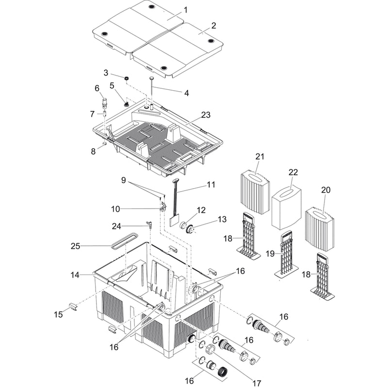 Oase Filtermousseh. BioTec5.1/10.1 gesl zwart - productfoto, Filtermedium bij Vijvercentrum