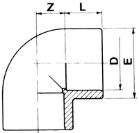PVC knie 90° 110mm PN16, miniatuur 3