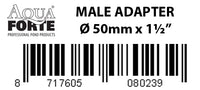 PVC puntstuk 63mm x 2" buitendraad PN10, miniatuur 3