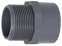 PVC puntstuk 63mm x 2" buitendraad PN10, miniatuur 2