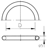O-ring EPDM 91,4 x 5,3 90mm koppeling, miniatuur 3