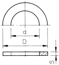 Afdichtring EPDM 37 x 19 x 2 slangilaar 25mm, miniatuur 3