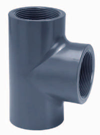 PVC T-stuk 2" binnendraad PN16, miniatuur 2