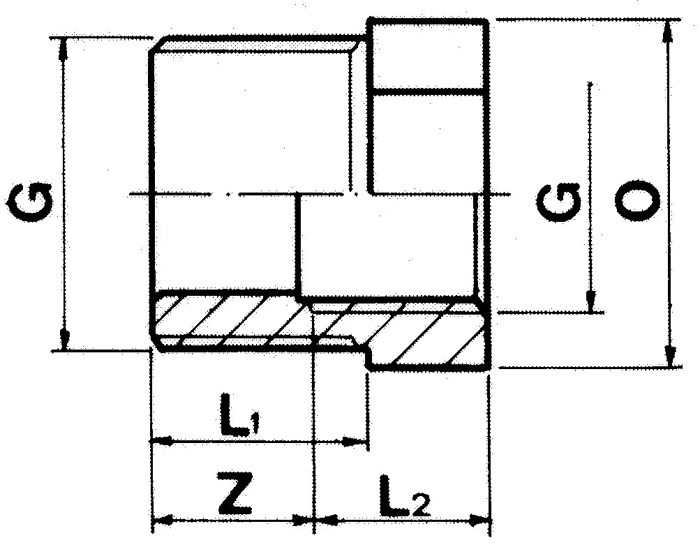 PVC verloopring 1¼" buitendraad x 1" binnendraad PN16