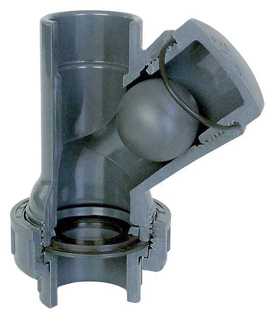 PVC bal terugslagklep Y-type 40mm