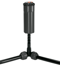 Front view of a garden irrigation system component with adjustable nozzle., miniatuur 3