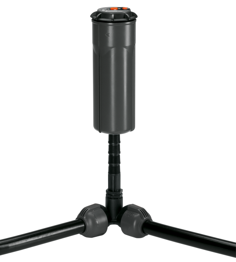 Front view of a garden irrigation system component with adjustable nozzle., afbeelding 3 Tuingereedschap