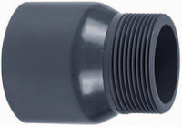 PVC puntstuk (uit buis vervaardigd) 63/75x 2½" buitendraad PN16, miniatuur 2