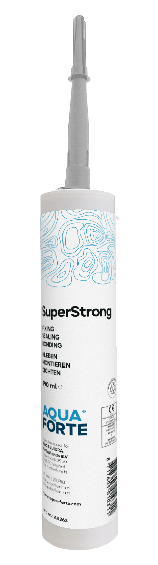 AquaForte Super Strong lijm/kit grijs, detailaanzicht Vijvertoebehoren
