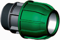 PP klemkoppeling 32mm x ¾" buitendraad, miniatuur 2