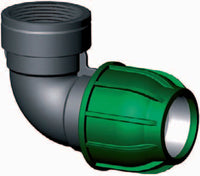 PP klemkoppeling knie 90° 40mm x 1¼" binnendraad, miniatuur 2